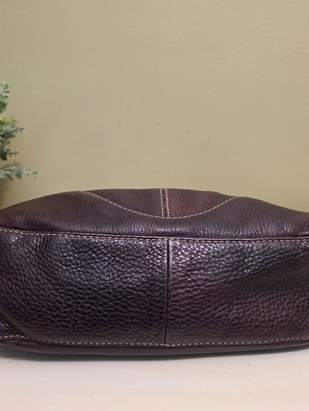 Gucci | Dark Red-Brown/Burgundy Charlotte Pebbled Leather 2-Way Bag - Picture 7 of 16